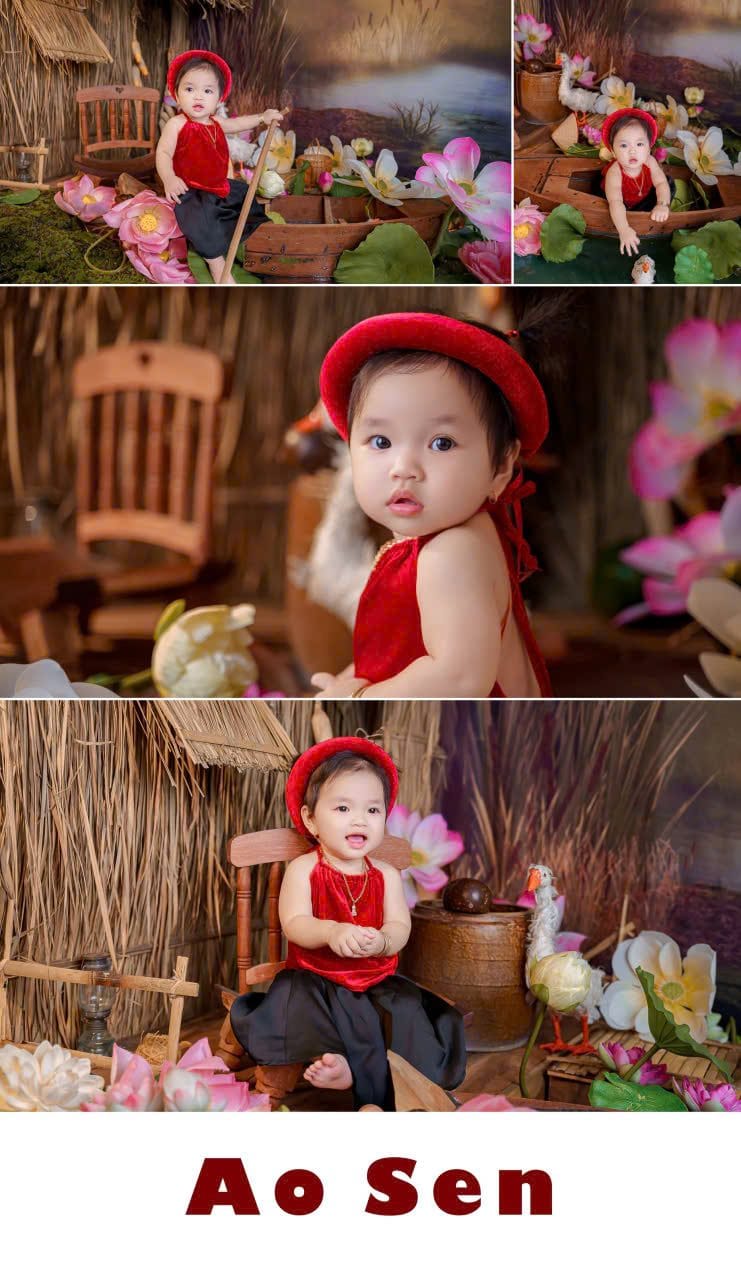 trang phục chụp ảnh cho bé - NHƯ Photo Phối màu trang phục chụp ảnh cho bé hài hòa cùng gia đình