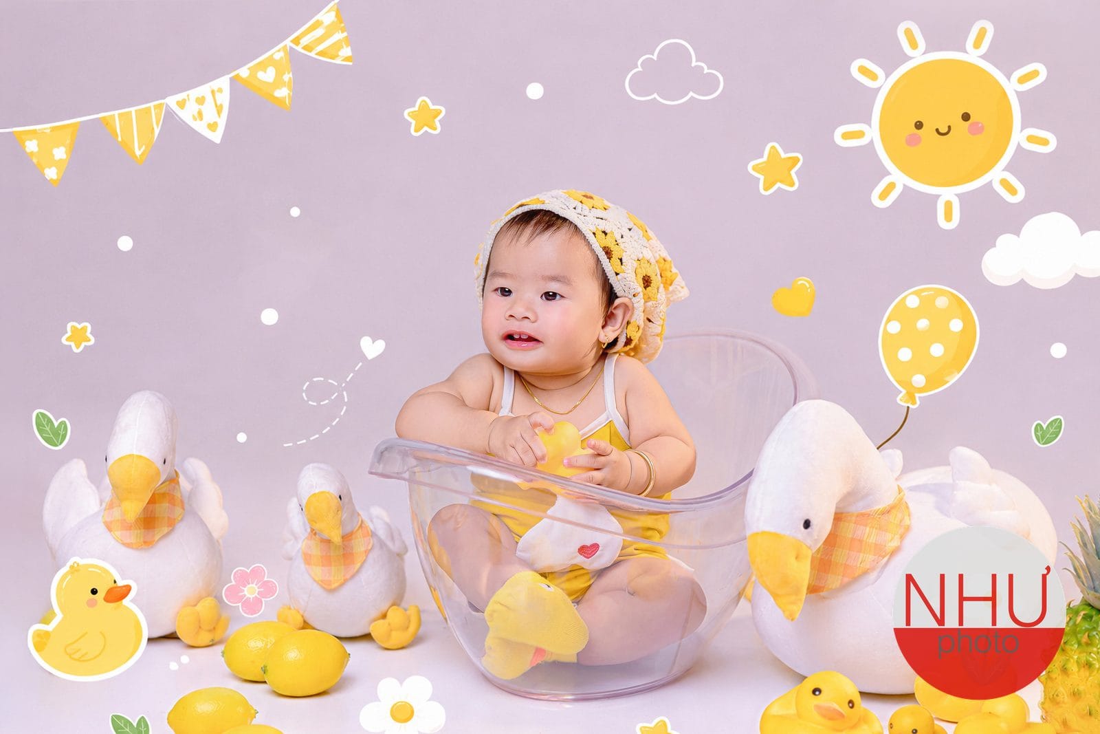 chụp ảnh bé mùa hè concept tựu trường